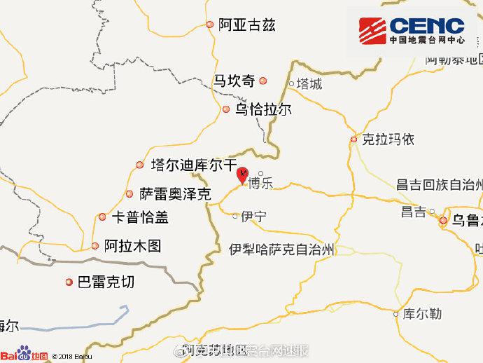 新疆博乐4.9级地震